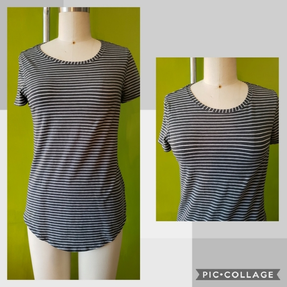 lululemon athletica Tops - Lululemon Stripes Crew Neck Tee